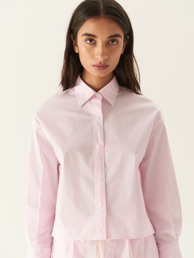 Camisa rayas rosa sale