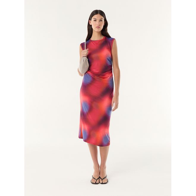 Vestido Drape Blur Print